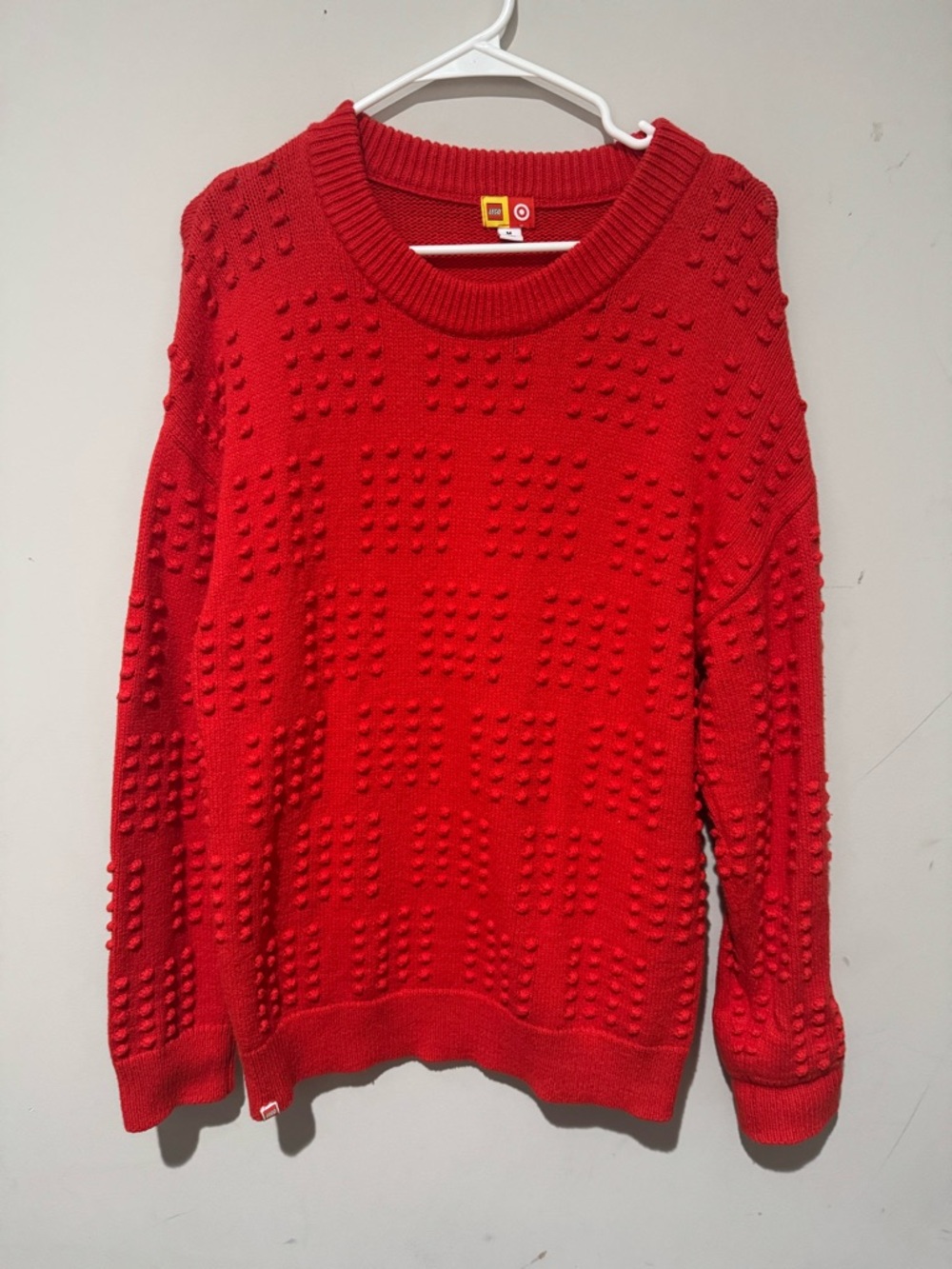 Legos by Target Men’s Red Textured Crewneck Sweater